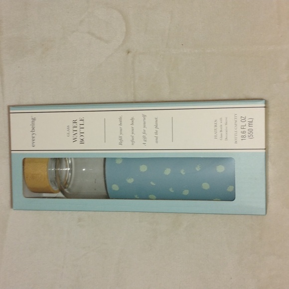 Glass Water Bottle 18.6FL OZ New - Picture 1 of 7